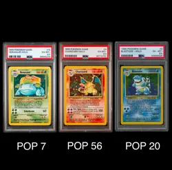 PSA 6.5 Pokemon Base Set Charizard, Blastoise & Venusaur Holo Super Low Pop! VTG - Image 1