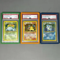 PSA 6.5 Pokemon Base Set Charizard, Blastoise & Venusaur Holo Super Low Pop! VTG - Image 2
