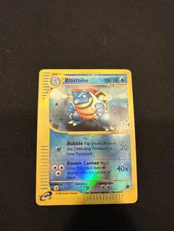 2002 Pokemon, Expedition, 36/165 Blastoise, Reverse Holo Rare LP - Image 1