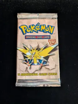 Pokemon Fossil Booster Pack Unlimited FACTORY SEALED Zapdos Cover Art WOTC 1999 - Image 1
