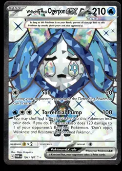 Wellspring Mask Ogerpon ex 194/167 Ultra Rare Sv06: Twilight Masquerade POKEMON - Image 1