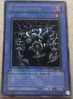 Yugioh Relinquished SDP-001 Rare Holo Lightly Played RARE MISPRINT HOLO SHIFTED - Image 1