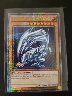 QCR Blue-Eyes White Dragon Quarter Century Secret Rare Yugioh NM TCG MP24-EN001 - Image 1