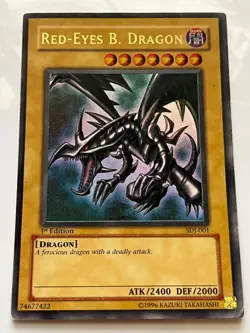 YUGIOH -- Red Eyes B. Dragon - SDY-001 - Ultra Rare - 1st Edition (MP) - Image 1
