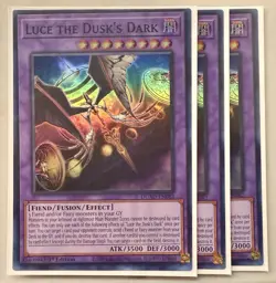 Yugioh! 3x Luce the Dusk's Dark DUAD-EN082 Super Rare 1st Ed NM - Image 1