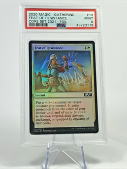 PSA 9 FOIL - FEAT OF RESISTANCE - Core Set 2021 - MTG Magic the Gathering Card - Image 1