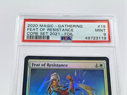 PSA 9 FOIL - FEAT OF RESISTANCE - Core Set 2021 - MTG Magic the Gathering Card - Image 2