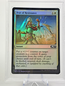 PSA 9 FOIL - FEAT OF RESISTANCE - Core Set 2021 - MTG Magic the Gathering Card - Image 3
