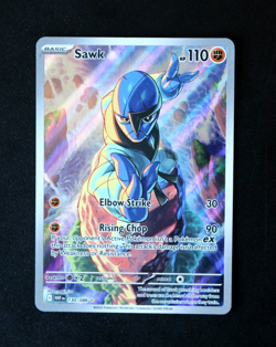 Pokemon Card TCG - Sawk 130/086 White Flare English - Illustration Rare - NM ⭐ - Image 1