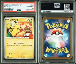 PSA 10 Pikachu 020/M-P McDonald's Happy Set Promo 2025 Pokemon Card Japanese - Image 3