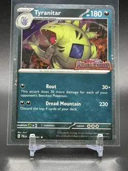 Tyranitar - 135/193 Pokemon Paldea Evolved Premium Collection Stamped Promo Card - Image 1