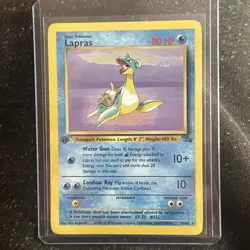 Lapras 25/62 1st Edition Fossil Rare Non-Holo Vintage Pokemon TCG Card - Image 1