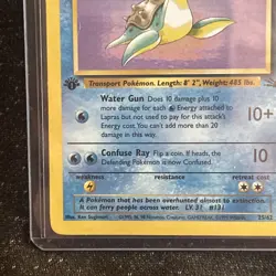 Lapras 25/62 1st Edition Fossil Rare Non-Holo Vintage Pokemon TCG Card - Image 2