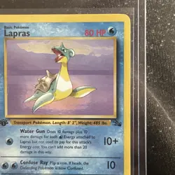 Lapras 25/62 1st Edition Fossil Rare Non-Holo Vintage Pokemon TCG Card - Image 4