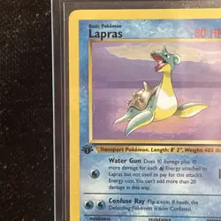 Lapras 25/62 1st Edition Fossil Rare Non-Holo Vintage Pokemon TCG Card - Image 5