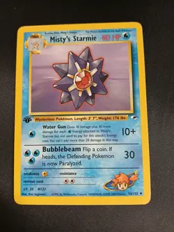 Misty's Starmie Gym Heroes 56/132 1st Edition Uncommon Pokemon Card WOTC LP - Image 1
