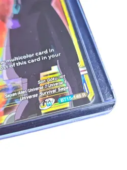 Dragon Ball Super Card Game SSG Goku & Hit Temporary Truce Rare Foil Card BT15 - Image 3