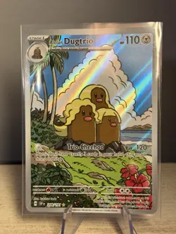 Alolan Dugtrio 208/191 Sv08: Surging Sparks Holo Pokemon Card Illustration Rare - Image 1