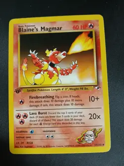Blaine’s Magmar 37/132 1st Edition Gym Heroes WOTC Pokemon Card LP - Image 1