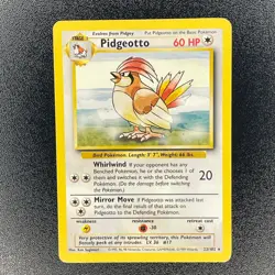🔥 Pidgeotto 22/102 🔥 Original Non Holo Rare Base Set Pokemon Card WOTC 1999 - Image 2