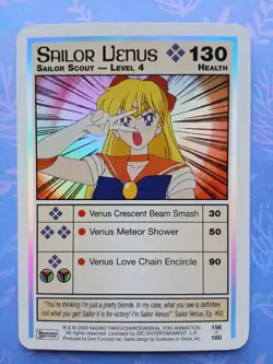Sailor Moon CCG Ultra Rare Card #156 Venus Holo Foil Premiere 2000 Dic Dart - Image 1