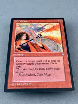 MTG-Pyroblast Ice Age Regular-LP NM-Vintage Magic the Gathering - Image 3