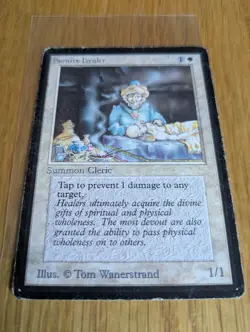 WOTC MTG Vintage Beta Edition Samite Healer (MP) Magic the Gathering - Image 1