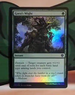 X 1 Gaea's Might FOIL NM-M DMU 164 MTG Magic The Gathering - Image 1