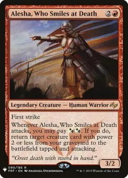 Alesha, Who Smiles at Death - Light Play MTG Mystery Booster - Image 1