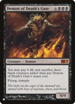Demon of Death's Gate - Light Play MTG The List - Image 1
