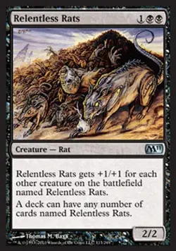 Relentless Rats - Light Play MTG Magic 2011 Core Set - Image 1