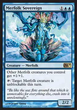 Merfolk Sovereign - Light Play MTG Magic 2011 Core Set - Image 1