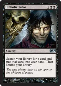Diabolic Tutor - Light Play MTG Magic 2014 Core Set - Image 1
