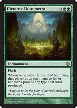 Dictate of Karametra - Light Play MTG Journey into Nyx - Image 1