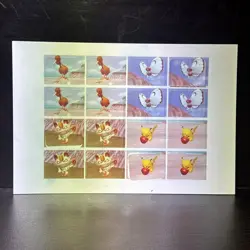 1999 Pokemon Snap Japanese Nintendo N64 Sticker Art Photo LAWSON Sheet Pikachu - Image 1