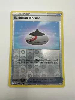Evolution Incense 163 202 Pokemon Sword & Shield Reverse Foil HOLO NM - Image 1