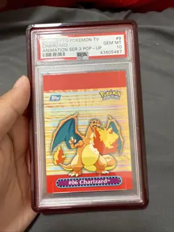 2000 Topps Series 3 Pokemon Animation Series #9 Charizard Pop-UP PSA 10 - Image 1