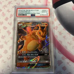 Charizard GX SM211 Pokemon PSA 10 GEM MINT Hidden Fates Full Art Tin Promo - Image 1