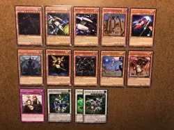 Yugioh Kozmo Deck Core, Dark Destroyer, Dark Eclipsed, Dark Lady, Tincan - LP/NM - Image 1