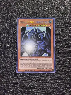 Yugioh! Obelisk the Tormentor TN19-EN007 Prismatic Secret Rare Light Play - Image 1
