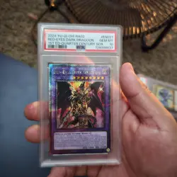 Yugioh - Red-Eyes Dark Dragoon RA02-EN021 1st Quarter Century Secret Rare PSA 10 - Image 1