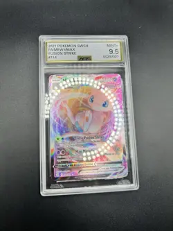 Pokemon TCG Mew VMAX Fusion Strike Holo Ultra Rare Card 114/264 - Image 1