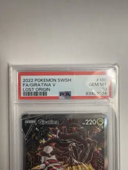 Pokemon Giratina v Alternate Full Art Holo Card 186/196 SWSH Lost Origin PSA 10 - Image 3