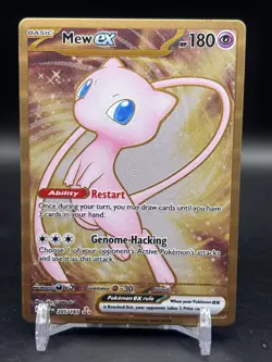 Pokemon TCG Mew EX 151 Gold Metal Promo Card 205/165 Ultra Rare English NM - Image 1