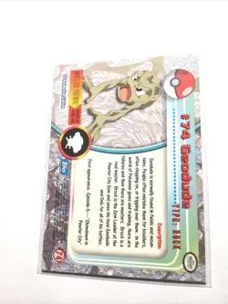 GEODUDE - # 74 - TOPPS SERIES 1 - BLUE LOGO - Pokemon Card - NM - Image 2