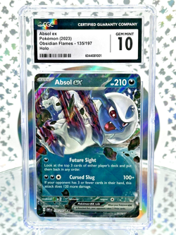 CGC 10 Absol EX 135/197 Obsidian Flames Full Art Double Rare Pokemon Card - Image 1