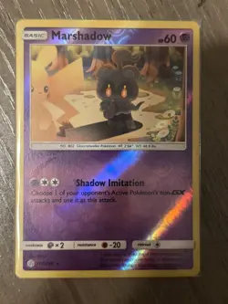 Marshadow 103/236 Reverse Holo Cosmic Eclipse Pokemon Card Near Mint - Image 1
