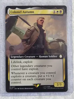 MTG Colonel Autumn (Extended Art) #411 Universes Beyond: Fallout Card Rare NM - Image 4