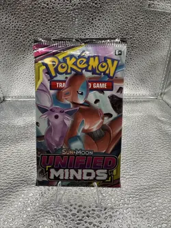2019 Pokemon TCG Sun & Moon Unified Minds 10 Card Booster Pack Factory Sealed - Image 1