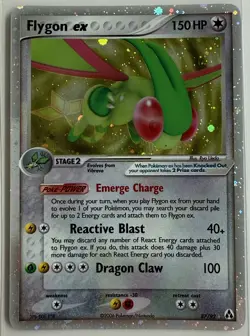 Flygon ex 87/92 EX Legend Maker Pokemon Card Holo Foil Rare HP - Image 1